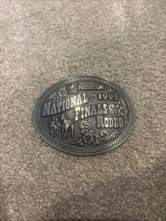 Accessories - Vintage Hesston National Finals Rodeo belt buckle.